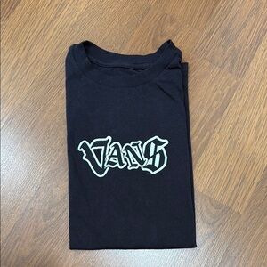 Vans Black Tee with skeleton